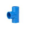 T de abastecimento de água de pvc 20-315 tubo de abastecimento de água comum superior e inferior de diâmetro igual em linha reta tee branco cinza azul acessórios para tubos de plástico