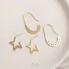 Pendientes Colgantes Múltiples de Estrella de Cinco Puntas Color Duradero Chapados en Oro de 14K Pendientes de Borla con Múltiples Anillos Hechos a Mano DIY Materiales para Accesorios de Joyería