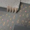 Adesivos de Unha Estrela de Seis Pontas com Folha de Ouro e Tecnologia Composta de Gelatina, Adesivos de Unha Adesivos Imitação de Strass, Decorações de Unha Transfronteiriças Céu Estrelado