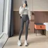 Leggings finos de cintura alta para primavera y otoño sin líneas incómodas, pantalones tiburón adelgazantes para mujer, transpirables, control de abdomen, levanta glúteos, pantalones Barbie
