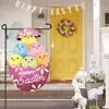 Nuevo Couplet de Pascua Personalizado Bandera Banner Transfronterizo de Amazon Decoración para Fiesta Festiva Huevo de Pascua Conejo Cortina de Puerta