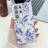 Capa para Celular Samsung S25Ultra Ins Borboleta Flor Grama Simples 23Plus Floral Adequada para Apple 177P com Proteção de Lente