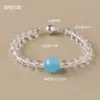 Pulsera de cristal natural con diseño original, pulsera de cristal Pixiu, súper siete negro dorado aguamarina, joyería de alta gama al por mayor