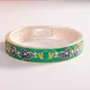 El carácter pie de plata plata 990 esmalte dorado método antiguo pulsera cerrada trazado de flor arte dorado marea nacional retro pulsera de plata