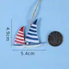 Corda de Cânhamo Decorativa DIY Mediterrânea Pequeno Pingente Criativo Mini Decoração de Parede Acessórios Feitos à Mão Barco de Pesca Âncora Pingente para Jardim de Infância