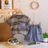 Conjunto de Ropa de Verano para Niños, Nuevo Elegante Conjunto de Dos Piezas Delgado de Manga Corta para Bebés Niños, Ropa Fresca de Verano para Bebés y Niños
