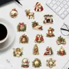 50 Pegatinas Decorativas de Dibujos Animados Navideños Retro para Decoración DIY de Funda de Teléfono Móvil, Patineta, Guitarra, Casco. Pegatinas Impermeables Disponibles para Venta al por Mayor