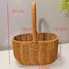 Cesta tejida a mano de imitación de ratán Decoración del hogar Cesta de almacenamiento Cesta tejida a mano para arreglo floral Cesta tejida a mano con borde de encaje