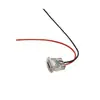 Socket Hembra de Presión Directa Inyectado con Pegamento Typec2P Base de Lámpara Transparente con Luz Conector Hembra de Carga Ovalado Luz Verde