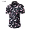 Comercio exterior talla grande verano hombre nueva camisa de manga corta para hombre camisa estampada hombre verano nueva camisa DC06