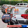 Pegatinas para Coche de Boda con Caracteres de Doble Felicidad, Pegatinas Electrostáticas, Decoración de Boda Colorida para Flotilla de Coches de Boda, Pegatinas de Vidrio de Alta Gama para Bodas