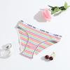 Nuevos Calzones de Algodón Puro con Hilo de Colores para Mujer de Tiro Bajo Control de Abdomen Transpirables Doble Capa Ropa Interior para Niñas Se Venden por Separado