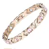 Pulseras Magnéticas Desmontables de Moda de Estilo Europeo y Americano de Venta Caliente Transfronteriza Temu Pulseras Magnéticas con Incrustaciones de Diamantes para Hombre y Mujer Venta al por Mayor
