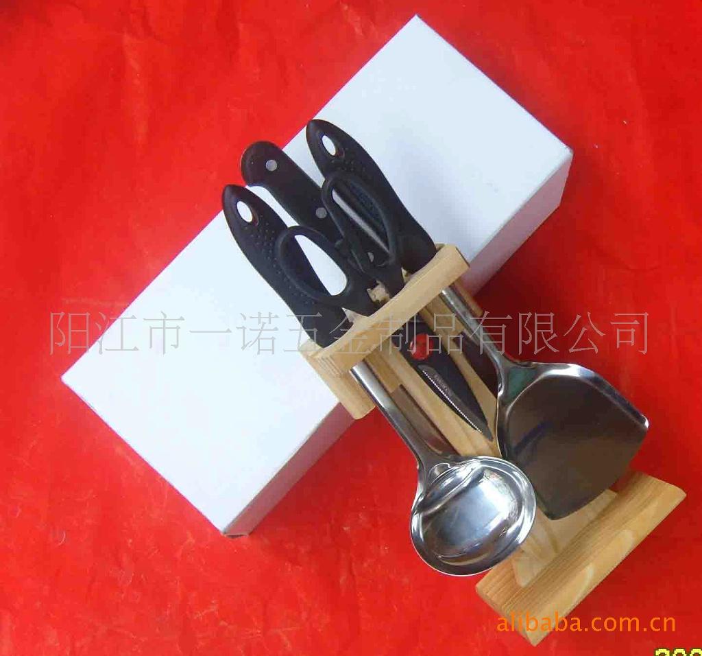 A-012A厨房套刀,切片刀,锅铲,汤勺,厨房剪刀