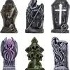 Inserto de Chão para Halloween Decoração de Lápide de Cemitério Placa para Jardim para Festa Assustadora na Calçada Suprimentos