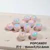 Cuentas Redondas Bicolores de Corazón de Puntos Versátil Joyería DIY Accesorios de Cuentas Sueltas Cadena para Teléfono Móvil Hecha a Mano Cadena de Cuentas Pulsera Cuentas