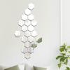 Pegatinas de Pared de Espejo Estéreo Hexagonales Acrílicas Personalizadas Decoración de Pared para Sala de Estar, Dormitorio, Oficina, Escaleras, Pasillo Espejo Suave