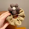 Gomas para el pelo de tela de alta gama estilo retro coreano para Otoño e Invierno para Mujer, Accesorios Versátiles para Cola de Caballo Baja estilo perezoso