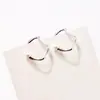 [18] joyería chapada en oro de cobre nacional y extranjera atmósfera simple bambú tipo C perla moda pendientes tricolores