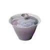 En la Naturaleza, Regresando a los Pinos: Tazón con Tapa Morado Fantasía Flor de Peonía Pintada a Mano Forma de Loto, Tazón de Té de Alto Valor para Mujer, Juego de Té Kung Fu de Gama Alta