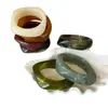 Pulseira de Resina Simi Texturizada Irregular Clear Sense para Mulheres Personalidade Exagerada Versátil Moda Pulseira Pulseira