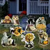 2027 Campo de Calabazas de Halloween Parche Metálico Estampado Patchwork Gigante Señal para Jardín Decoraciones para Jardín Exterior