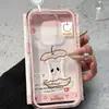 Funda Estilo Ins de Corazón de Manzana Roja Adecuada para iPhone 17, iPhone 16, 15 Pro Max, Estilo Simple y Fresco para iPhone 13/14