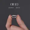 Anel Estrelas Novo Feminino Ins Design de Nicho Leve Luxo Argola Moda Personalidade Anel de Namorada Abertura Ajustável
