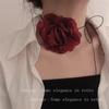 Collar de flores con borde quemado de nuevo estilo de primavera y verano, diseño de nicho, personalidad retro, cadena de clavícula de alta calidad, cadena de cintura multiusos
