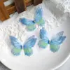 Pacote com 3 Borboletas de Tule 3D de Camada Dupla de 5cm para Acessórios de Cabelo DIY Feitos à Mão, Materiais de Decoração, Brincos de Maquiagem Facial Estilo Antigo Hanfu