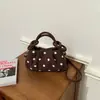2026 Nuevo Bolso de Mano de Hombro Único Otoño Estilo Lindo para Mujer Lunares Versátil Retro para Viajes Diarios Bolso Cruzado