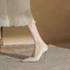 Zapatos de Tacón Alto Apuntados Jinye Cg6006 para Mujer con Tacón de Aguja 2024 Nuevos de Seda y Satén Versátiles No Cansan