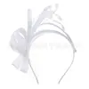 Popular Faixa de Cabeça para Noiva da Amazon Headdress de Renda e Penas Chapéu para Corridas de Cavalo Headdress de Performance para Chá da Tarde de Senhoras