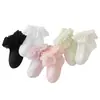 Calcetines para Bebé 2026 Primavera y Otoño Algodón Peinado Transpirables Encaje Calcetines de Princesa para Baile de Bebé Calcetines de Encaje