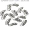 Pulsera de aleación de AliExpress, collar con codo, joyería artesanal, pulsera de aleación de plata antigua, accesorios con colgante de codo.