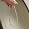 Pulseira Geométrica de Zircônia Levemente Luxuosa e de Alta Qualidade para Mulheres, Pulseira Transfronteiriça Fashion e Versátil, Joias para o Dia dos Namorados Chinês, Atacado de Acessórios Yiwu