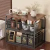 Prateleira de Armazenamento para Mesa de Escritório Suporte para Copo de Água de Cafeteira Armário de Mesa de Jantar Lanches Gaveta tipo Prateleira de Armazenamento para Escritório