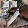 Juego de cuchillos de chef con cabeza de acero de Damasco, rebanador de frutas, cocina japonesa, cuchillo de plato de acero inoxidable, comercio exterior transfronterizo