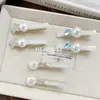 Pinza para el Cabello Estilo Chanel Perla Blanca Pinza de Pato Pasador Elegante Pinza para Flequillo Pinza Lateral Accesorio Versátil para el Cabello Mayoreo