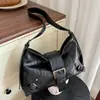 Bolso de mano único y simple de moda de un solo hombro para mujer, nuevo 2026 bolso cruzado casual con textura vintage de nicho