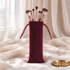 Bolsa de paja de franela, bolsa de almacenamiento para cubiertos, bolsa con cordón antipolvo para vajilla, bolsa de algodón y lino, bolsa para palillos al por mayor