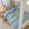 Algodón Nube Cómodo Estilo Retro Encaje Crema Juego de Cuatro Piezas Dormitorio Estudiantil Cama Sábanas Funda Nórdica Funda de Almohada Juego de Tres Piezas para Dormitorio