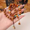 Vaso de Madera Pagoda Sándalo Negro Ciprés Cuentas de Sándalo Dorado Cuentas Sueltas Pulsera DIY Hecha a Mano Colgante para Pulsera Accesorios