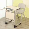 Escritorio y silla para estudiante de entrenamiento de persona doble, escritorio y silla de aula, mesa de tutoría, escritorio de aprendizaje institucional, cuidado después de la escuela, escritorio escolar