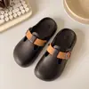 Chinelos Baotou para Mulheres, Uso Externo de Verão e Primavera, Modernos e Versáteis, Antiderrapantes, Slip-Ons Preguiçosos, Sandálias Macias para Casa de Casais