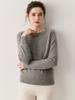 Suéter Simples de Gola Redonda em Cashmere para Outono e Inverno para Mulheres, Suéter Solto Engrossado, Amigo da Pele e Quente para Camada Interna, Suéter Venda por Atacado