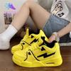 Moda Estilo Hong Kong Otoño 2024 Original Nicho Zapatos de Plataforma con Amortiguación de Aire para Mujer Ultra Ligeros Delgados Versátiles Deportivos Casuales Zapatos Blancos