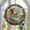 Disco Acrílico Creativo Transfronterizo Colgante Plano Sueño de Princesa Cuento de Hadas Belleza Imagen Atrapasol Decoración de Ventana Letrero Colgante para Porche