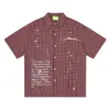 Comercio Exterior Original Verano Nuevo Retro Americano Cuadros Manga Corta Camisa Holgada Estilo Universitario Azul Real Top Unisex