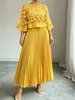 Comercio Exterior Transfronterizo Europeo y Americano Tallas Grandes Verano 2026 Nuevo Estilo Elegante Malla Transparente Empalme Vestido de Longitud Media